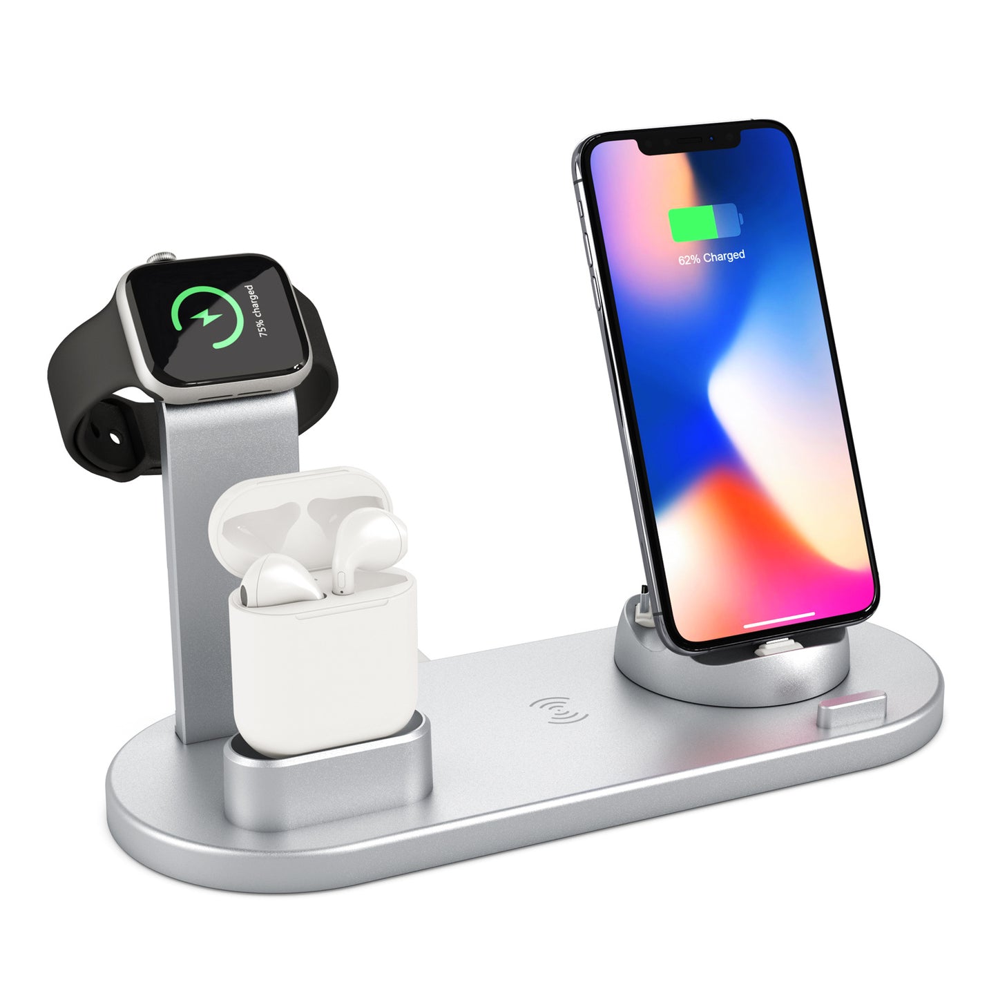 4 In 1 Charging Station For AppleIWatch Series 8 7 I-Phone 15 14 13 12 Pro Airpods Pro 3 2