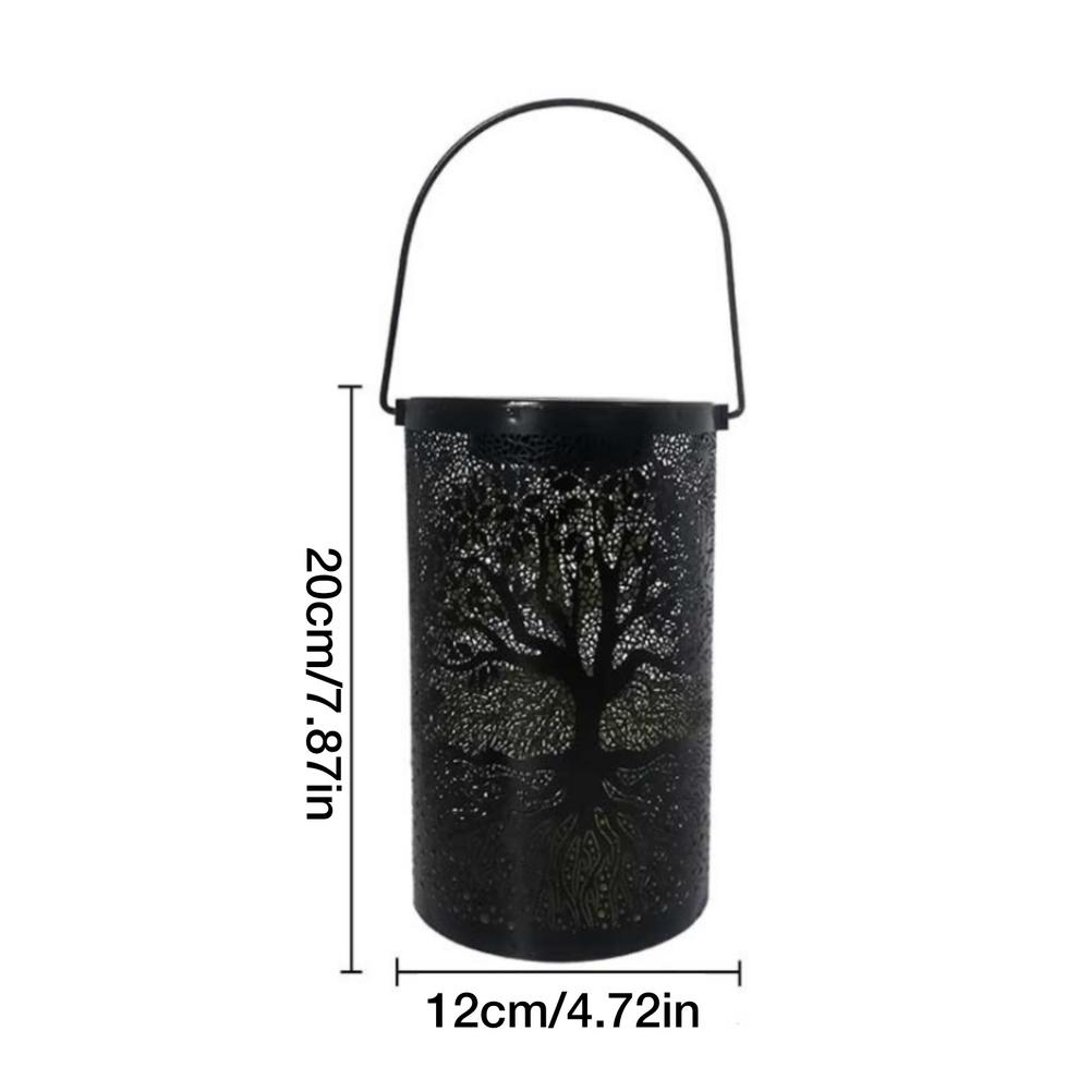 Solar LED Lantern Light Hollow Tree Of Life Hanging Lamp Outdoor Garden Yard Path Lawn Patio Hanging Waterproof Lamp Lantern