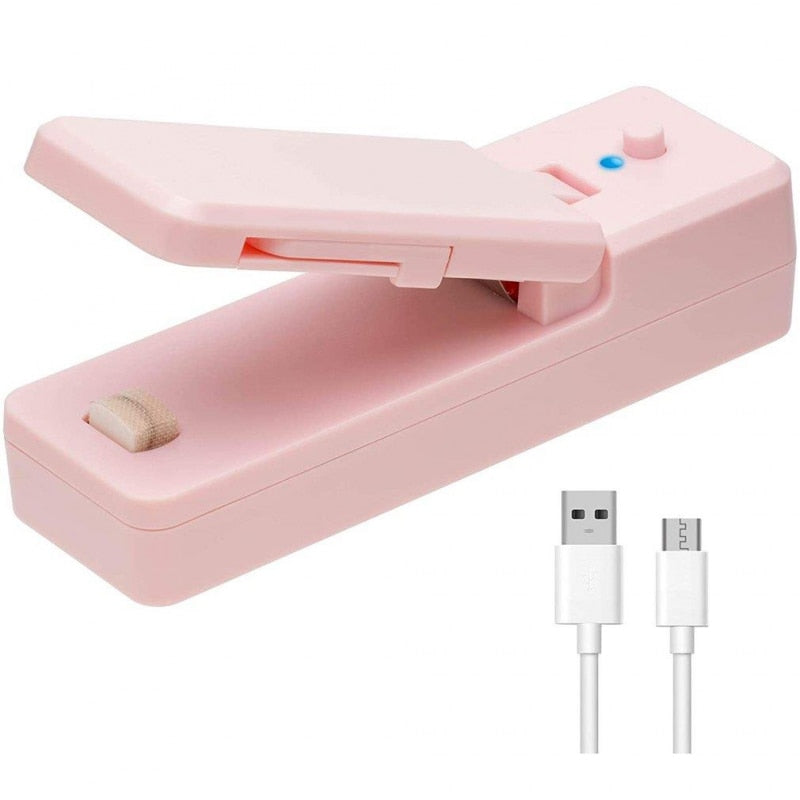 USB Charge Sealer Home Snacks Bag Plastic Package Sealer Heat Food Close Bags Portable Sealing Machine Kitchen Gadgets