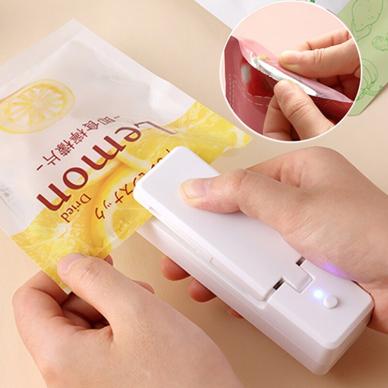 USB Charge Sealer Home Snacks Bag Plastic Package Sealer Heat Food Close Bags Portable Sealing Machine Kitchen Gadgets