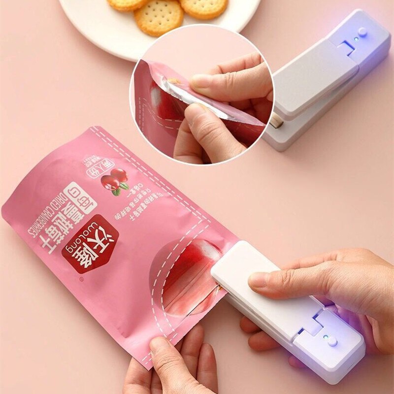 USB Charge Sealer Home Snacks Bag Plastic Package Sealer Heat Food Close Bags Portable Sealing Machine Kitchen Gadgets