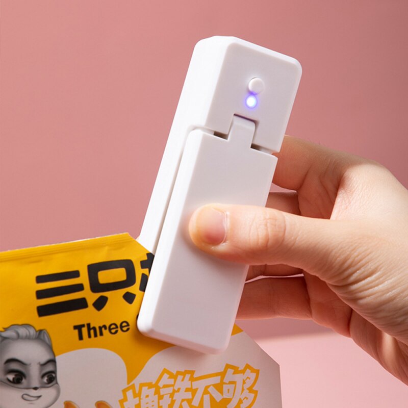 USB Charge Sealer Home Snacks Bag Plastic Package Sealer Heat Food Close Bags Portable Sealing Machine Kitchen Gadgets