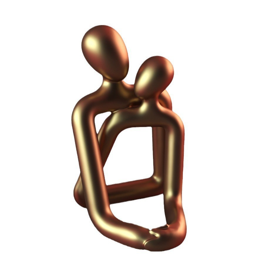 Loving Couple Resin Statue Decor