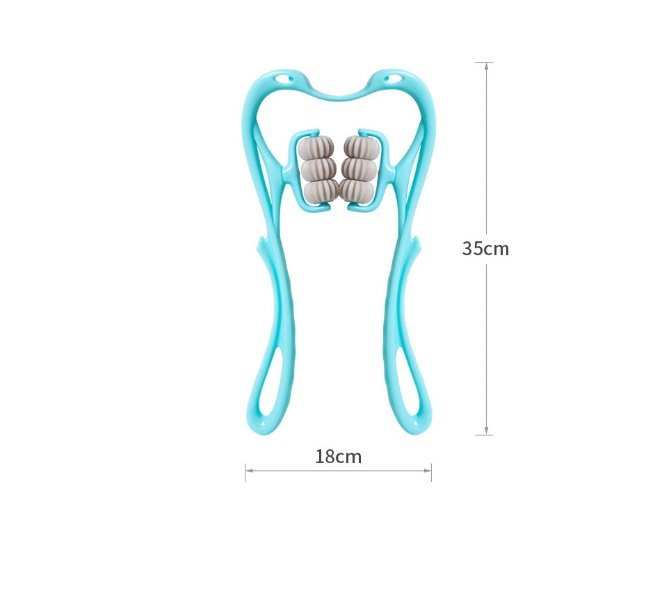 Manual Six-Wheel Neck Massager Tool