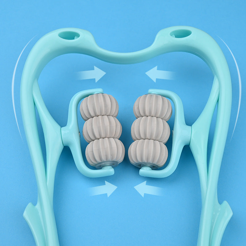 Manual Six-Wheel Neck Massager Tool