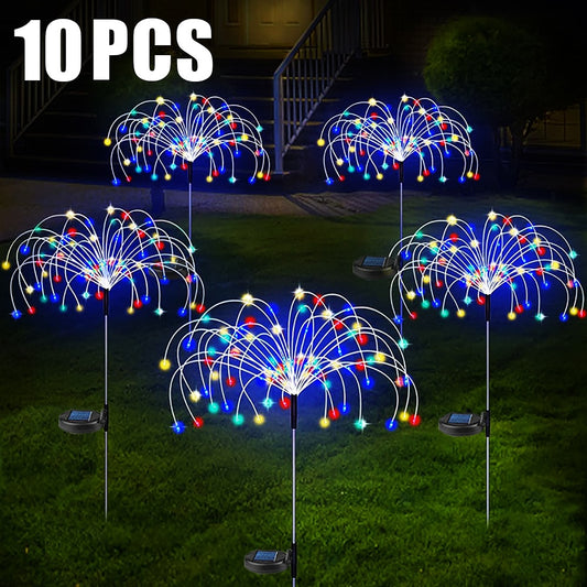 Solar Firework Fairy Lights Waterproof Outdoor Solar Lights for Garden Lawn Pathway Backyard Patio Decoration