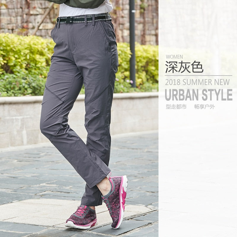 Summer Breathable Mesh Ice Silk Quick Drying Trousers Men Women's Large Size Loose Stretch Outdoor Hiking Casual Sports Pants