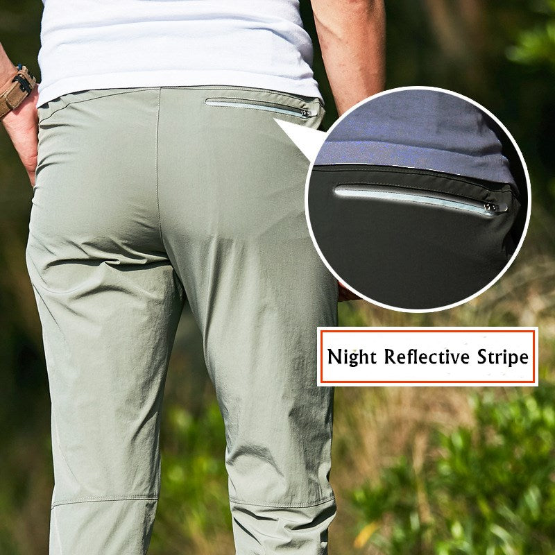 Summer Breathable Mesh Ice Silk Quick Drying Trousers Men Women's Large Size Loose Stretch Outdoor Hiking Casual Sports Pants
