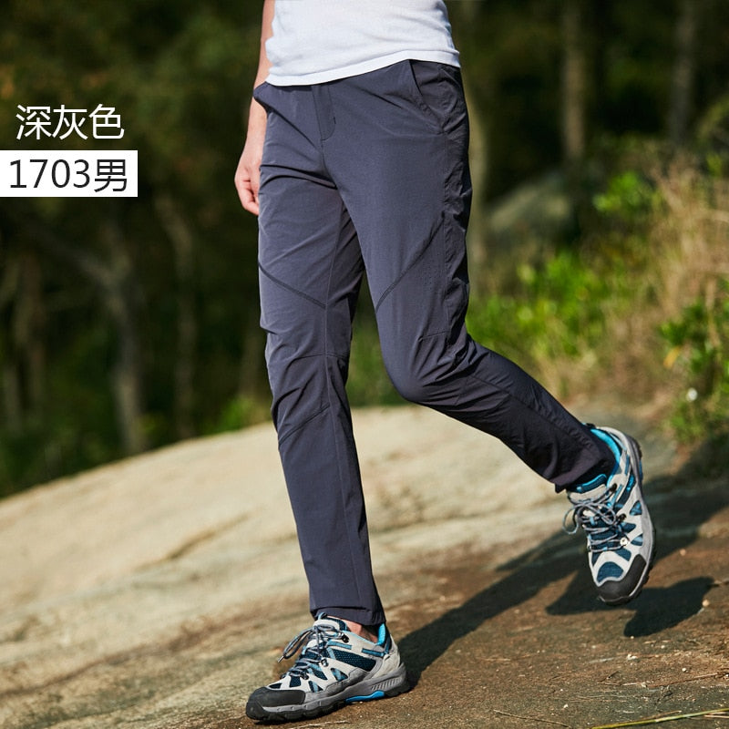 Summer Breathable Mesh Ice Silk Quick Drying Trousers Men Women's Large Size Loose Stretch Outdoor Hiking Casual Sports Pants