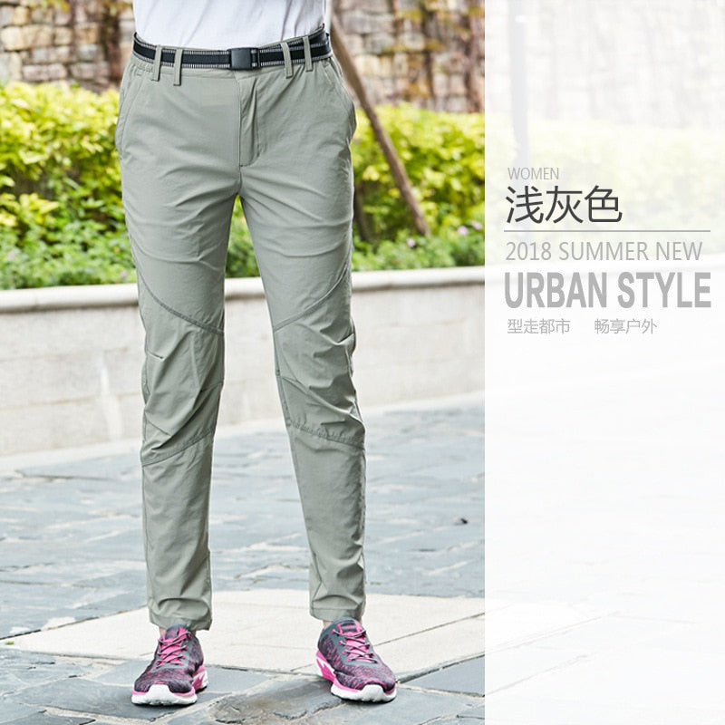 Summer Breathable Mesh Ice Silk Quick Drying Trousers Men Women's Large Size Loose Stretch Outdoor Hiking Casual Sports Pants