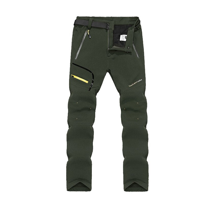 THE ARCTIC LIGHT 6XL Men Winter Inner Fleece Soft Shell Hiking Pants Trekking Outdoor Sports Thermal Ski Male Trousers