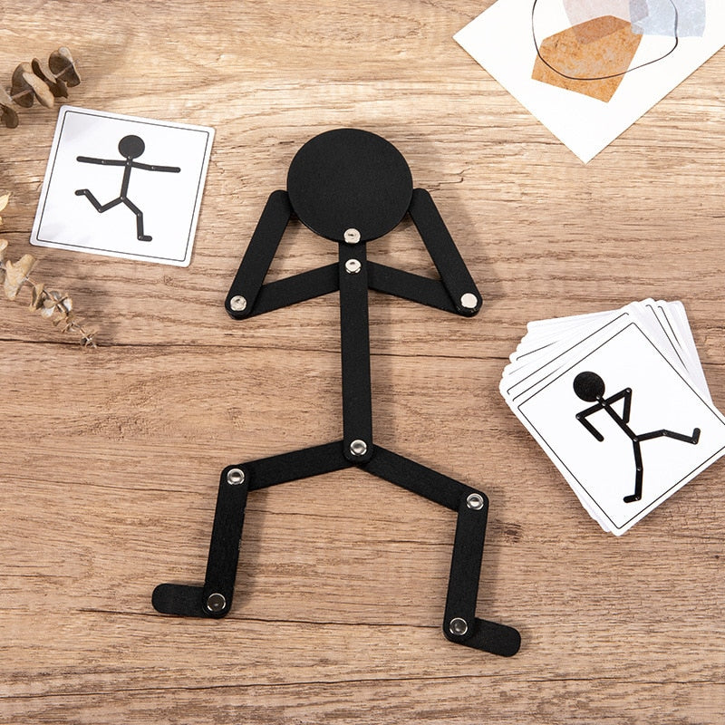 Wooden Human Body Puzzle Toys Montessori Human 24 Body Actions Cards Matching Baby Games Imagination Training Educational Toys