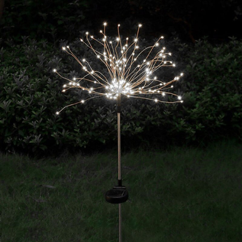 Solar Light Outdoors LED Fireworks Light Dandelion Lawn Lamps 90/120/150 LED for Garden Landscape Street Patio Decoration