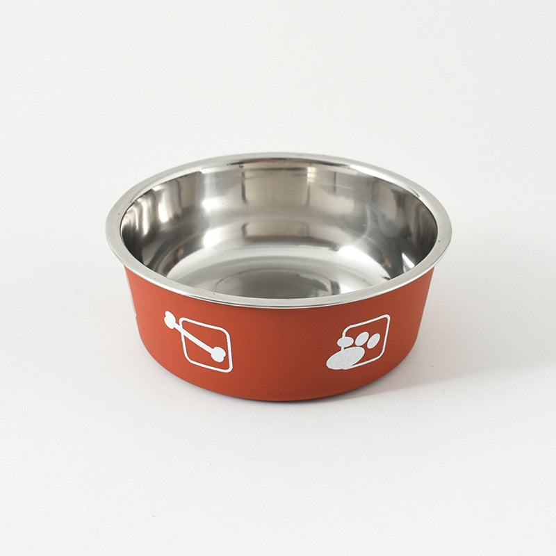 Stainless Steel Dog Cat Bowls Non-slip Outdoor