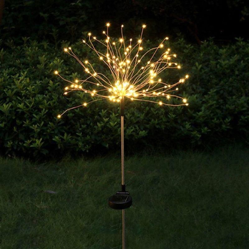 Solar Light Outdoors LED Fireworks Light Dandelion Lawn Lamps 90/120/150 LED for Garden Landscape Street Patio Decoration