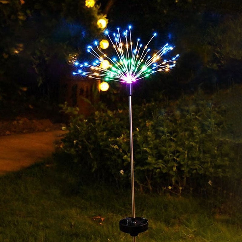 Solar Light Outdoors LED Fireworks Light Dandelion Lawn Lamps 90/120/150 LED for Garden Landscape Street Patio Decoration