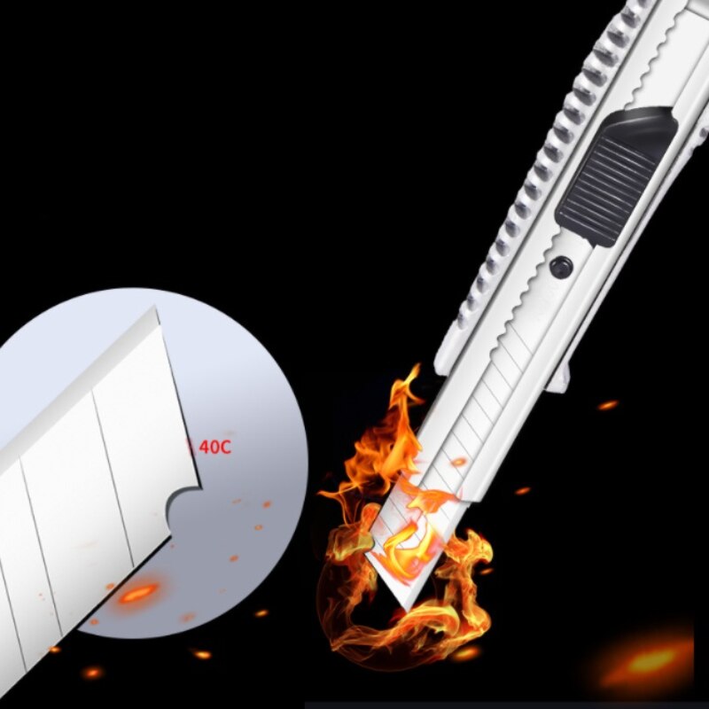 Stainless Steel Utility Knife Luxury Aluminum Alloy Wallpaper Knife Handle Paper-cutting Tools Office Supplies Craft Production