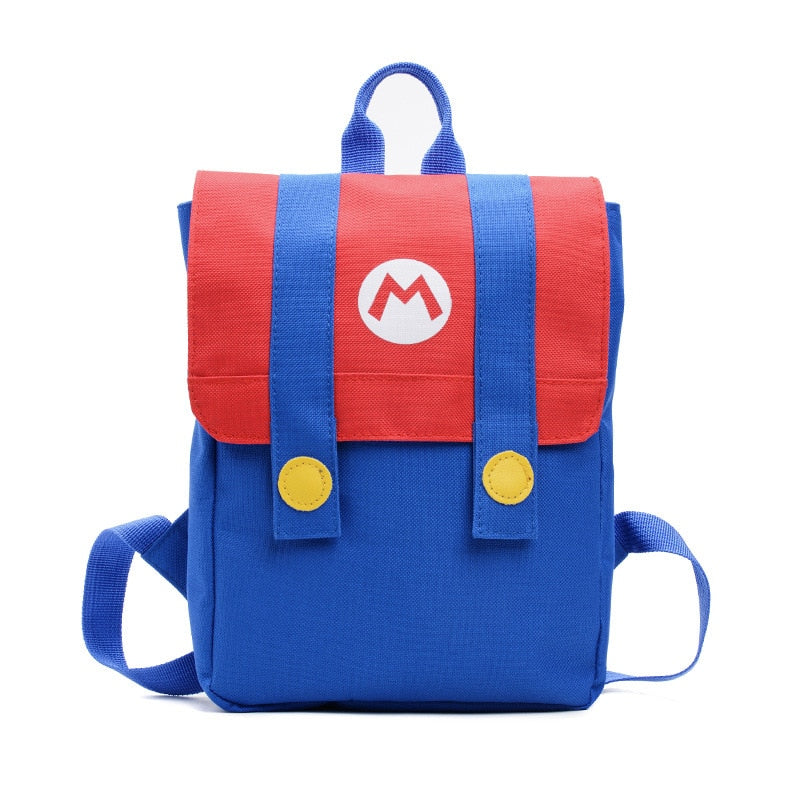 Super Mario Bros Cartoons Backpack High Capacity Nylon Waterproof Anime Peripherals Kindergarten Baby School Bag Cosplay Gifts