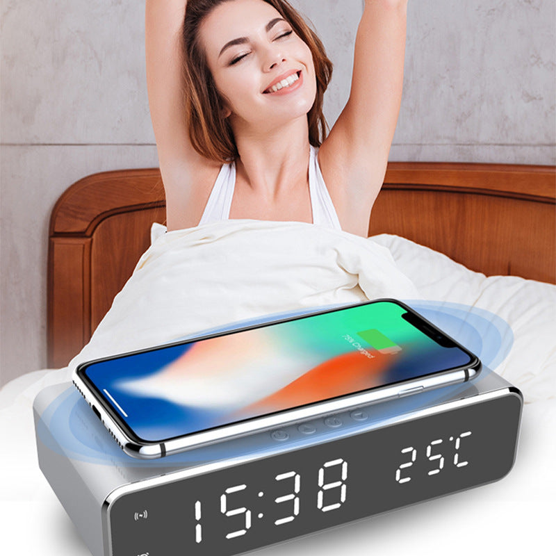 LED Digital Alarm Clock Wireless Charger